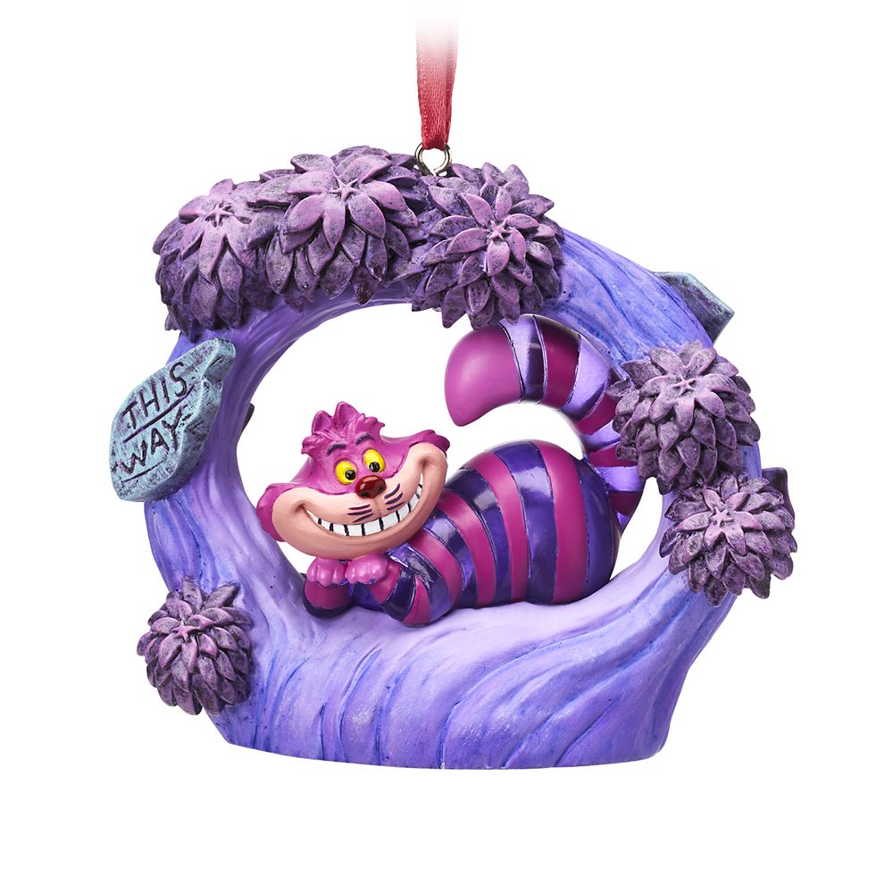 【取寄せ】 ディズニー Disney US公式商品 アリス ふしぎの国のアリス チェシャ猫 オーナメント クリスマスツリー 飾り デコレーション 光る  ライトアップ スケッチブック [並行輸入品] Cheshire Cat Light-Up Living Magic Sketchbook 