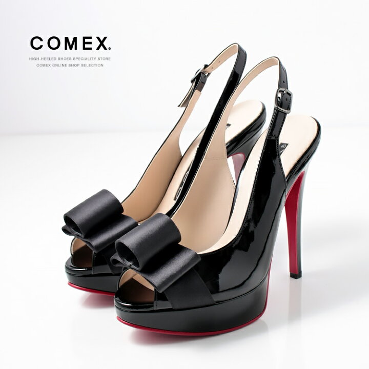 楽天市場】COMEX コメックス パンプス ハイヒール リボン ヒール14cm  