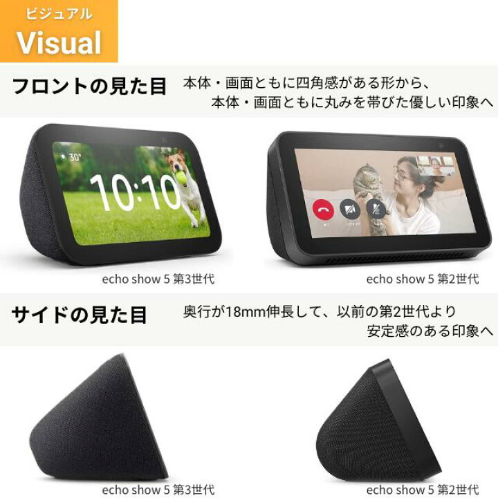 楽天市場】echo Show5 第3世代 スマートディスプレイ with Alexa2メガ 