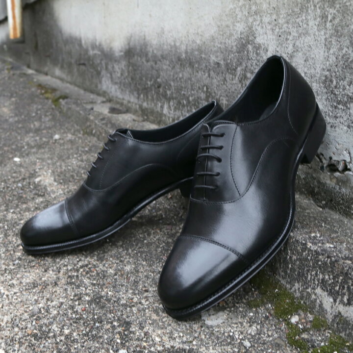 CANALI カナーリ【43/27.5-28.0 黒】バルモラル/内羽根 ストレート  