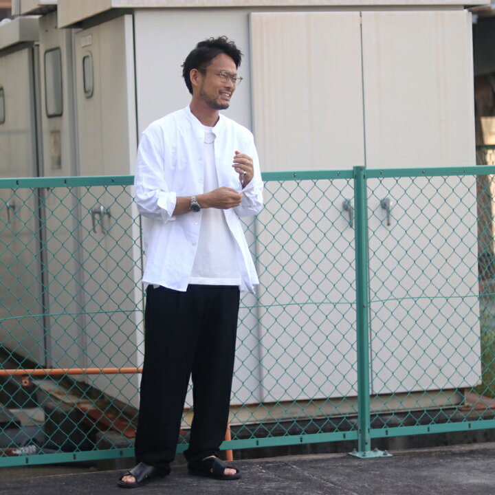 楽天市場】FORTUNA フォルトゥナ オム バンドカラーリネンシャツ FHSH
