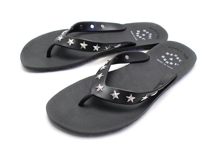 楽天市場 Henry Henry ヘンリー ヘンリー ビーチサンダル Flipper Star 08 453 08 スタースタッズサンダル 国内正規代理店上野商会別注 限定品 ブラック ベンシュナ メンズアパレル 雑貨