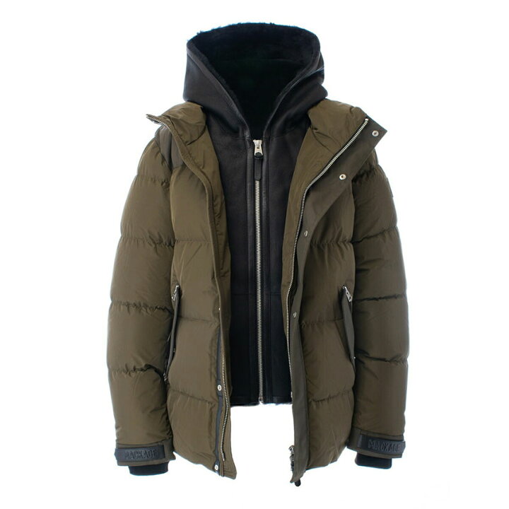 楽天市場】MACKAGE マッカージュ ムートン レイヤード風ダウン 