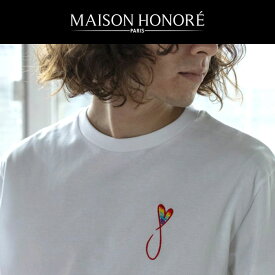 MAISON HONORE メゾン オノレ ハート刺繍 半袖Tシャツ Tiphanie2 ホワイト white / 2024年春夏新作 メンズ 半袖Tシャツ メゾンオノレ フランス パリ デザイナー ブランド 高級 大人 ラグジュアリー 刺繍 ワンポイント ハート