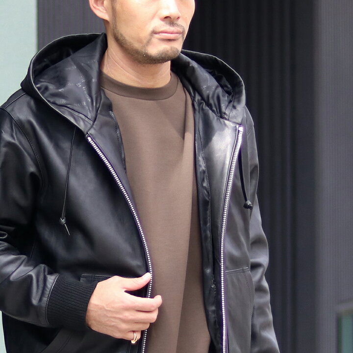 楽天市場 Schott ショット フルジップレザーパーカーブルゾン 09 ブラック ライダース アメカジ メンズ M Xxlサイズ レザー フード 革ジャン 本革 羊革 ジャンパー ジャンバー 黒 ブランド トレンド 大きいサイズ 新作 最新 新作 ベンシュナ メンズ