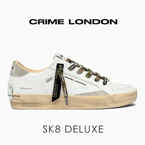 Crime London �N���C�������h�� ���U�[�X�j�[�J�[ 19108PP8 SK8 DELUXE URBAN CAMO �� �O���[ �����Y 40-43�T�C�Y 24.5cm-27.5cm �C�^���A �u�����h �{�v �X�E�F�[�h ���� �R�[�g�X�j�[�J�[ ���S �f�U�C�i�[ �X