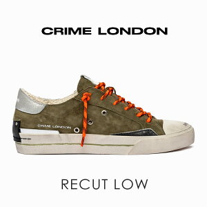 Crime London �N���C�������h�� ���U�[�X�j�[�J�[ 19151PP8 RECUT LOW FOREST GREEN �J�[�L �����Y 40-43�T�C�Y 24.5cm-27.5cm �C�^���A �u�����h �{�v �X�E�F�[�h ���� �R�[�g�X�j�[�J�[ ���S �f�U�C�i�[ �X�j