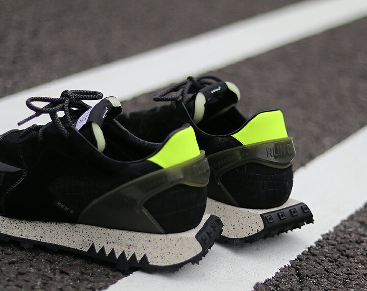 楽天市場】RUN OF ランオブ スニーカー BLACK MANBA メンズ 39-43  