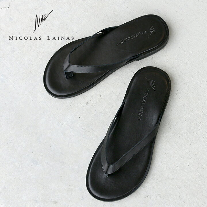 楽天市場】NICOLAS LAINAS ニコラスライナス レザー トングサンダル M8 