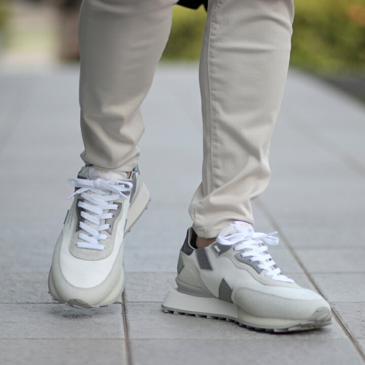 楽天市場】GHOUD ゴウド 高級レザースニーカー RUSH GROOVE GRIGIO  