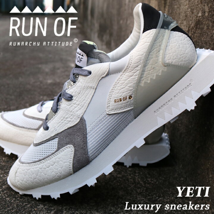 楽天市場】RUN OF ランオブ 高級レザースニーカー YETI / イエティー 