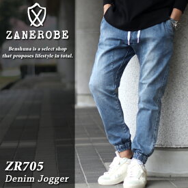 ZANEROBE (ゼインローブ) デニムジョガーパンツ 『Sureshot Jogger Mid Blue』 ZR705JP-WANI-04 ミッドブルー デニム / メンズ 29-38インチ ジョガーパンツ 9分丈 ジャスト 丈 アンクル ゼンローブ リブパンツ スポーティー デニムジョガー デニムジョガーパンツ