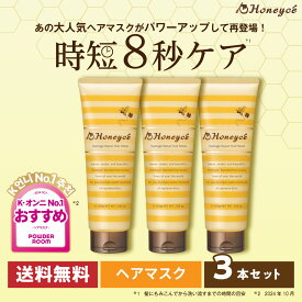 【公式】ハニーチェ ダメージリペア ヘアマスクY R ×3本セット | リニューアル 時短ケア 洗い流すトリートメント ヘアパック ダメージケア 集中ケア ヘアケア インバス うるおい まとまり はちみつ サロン品質 サロンメーカー開発 送料無料