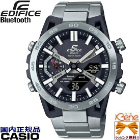 '22-8 サスペンションアームデザイン CASIO EDIFICE/カシオ エディフィス タフソーラークロノグラフ Bluetooth ラウンド/丸型 アナデジ ワールドタイム 10気圧防水 サファイアガラス スーパーイルミネーター シルバー×ブラック ECB-2000YD-1AJF