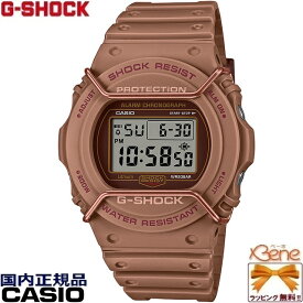 '22-12 丸型デジタル バンパー ワントーン CASIO G-SHOCK/カシオ ジーショック TONE ON TONE/トーン オン トーン ラウンド クオーツ ワイヤープロテクター ストップウオッチ アラーム 20気圧防水 ブロンズ ブラウン ピンクゴールド DW-5700PT-5JF