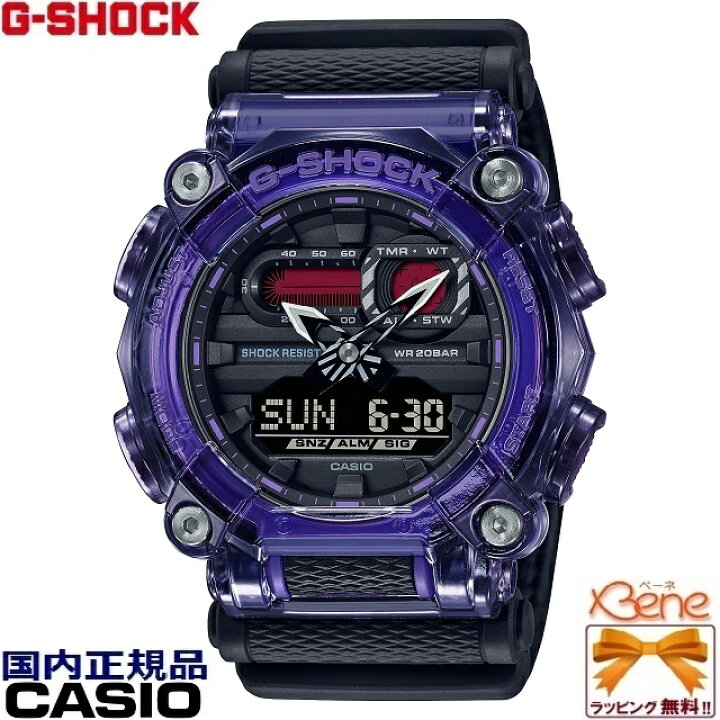 楽天市場 電池寿命7年メンズクオーツ アナログデジタル スケルトンカラー Casio G Shock カシオ ジーショック ワールドタイム ストップウォッチ 反転液晶 気圧防水 Ledライト ブラック パープル ブルー 再帰反射クロスバンド Ga 900ts 6ajf ジュエリー 腕時計 Bene