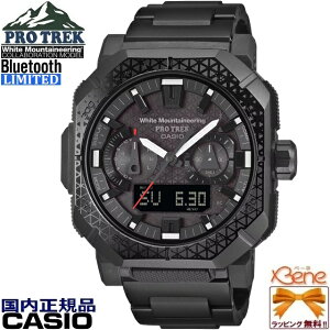 '26-2 White Mountaineering �R���{���f�� ��2�e ���K�V�i �g���v���Z���T�[ �I�N�^�S�� �A�i�f�W CASIO�@PRO TREK/�J�V�I �v���g���b�N �^�t�\�[���[�d�g Bluetooth ���[���h�^�C�� �`�^�� �I�[���u���b�N 