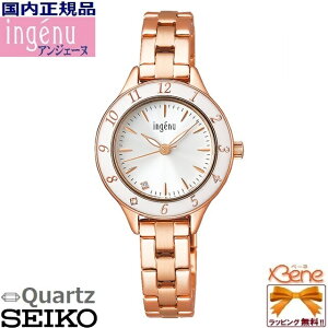 レディースクオーツ ウォッチ SEIKO/セイコー ALBA/アルバ ingenue/アンジェーヌ エポラ樹脂ベゼル ステンレス アラビア数字 ピンクゴールド ホワイトダイヤル クリスタルガラス入りダイヤル・