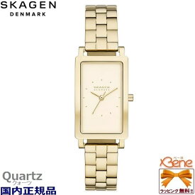 新品正規 SKAGEN/スカーゲン HAGEN/ハーゲン クオーツ レディース アナログ ステンレス 3気圧防水 3針 角型 ゴールド SKW3098