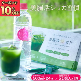 【マラソン限定10%OFFクーポン】美腸活シリカ習慣 【雑誌an・an】7月号 セルフ腸活マネジメント特集ページに掲載 美腸活青汁 3g×30包 シリカシリカ 500ml 24本 九州 国産 青汁 乳酸菌 無農薬 無添加 ノンカフェイン ダイエット サプリ シリカ水 健康 定期便 美容 健康
