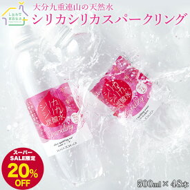 【スーパーSALE20%OFF】 シリカシリカスパークリング 炭酸水 500ml 48本 シリカ水 ミネラルウォーター シリカスパークリング 強炭酸水 国産 天然水 シリカ（ケイ素）しりか シリカウォーター silica 保存水 美容 健康 人気 あす楽 送料無料