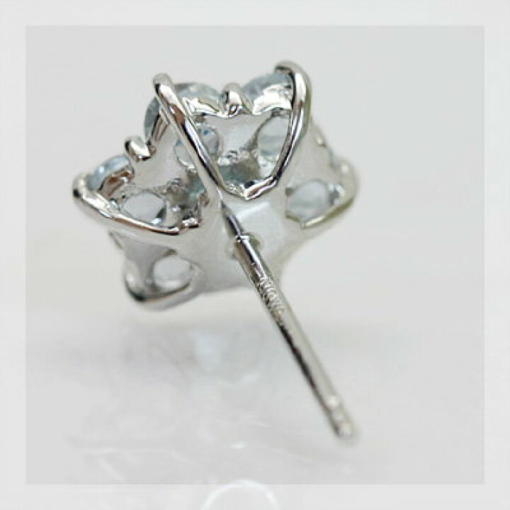楽天市場】ブルートパーズ×アクアマリン フラワーデザインピアス PT900 