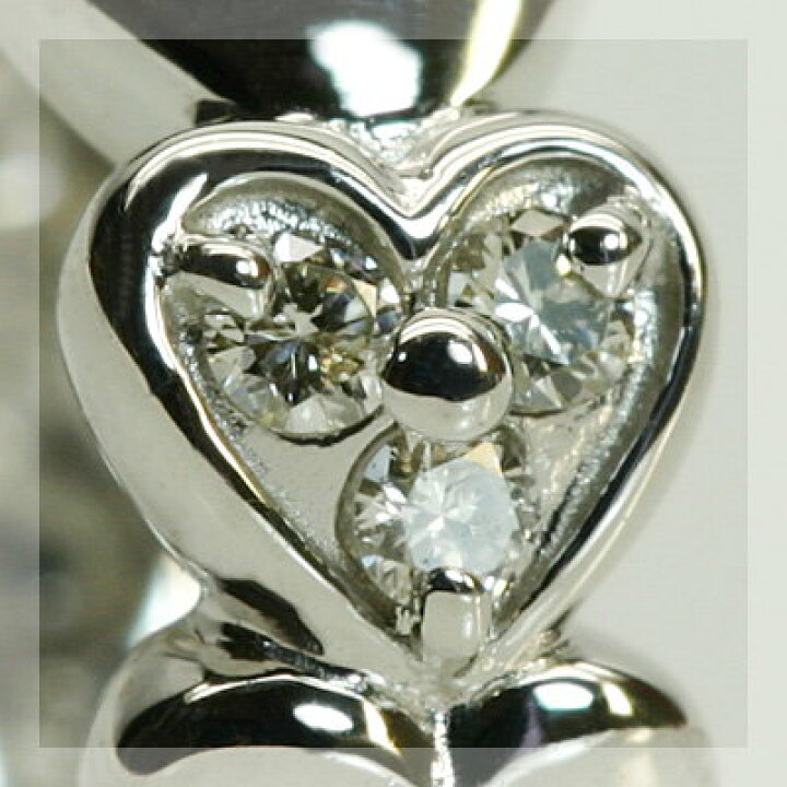楽天市場】ハートが一周！ダイヤモンドハートロンデルペンダント  