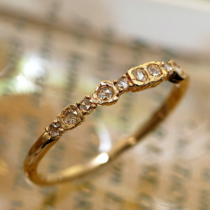 楽天市場】ローズカットダイヤリング「マルジャーナ」対応金種：K18WG  