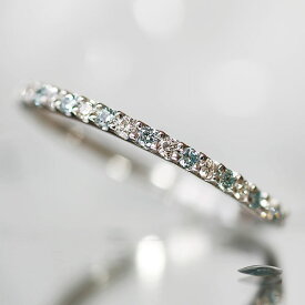 アイスブルーダイヤモンド ダイヤモンド 究極ストレートリング 指輪 誕生石4月 PT900 K18 K10対応　PT,K18はご注文後弊社で金種選択に記載のある金額を加算しご連絡します