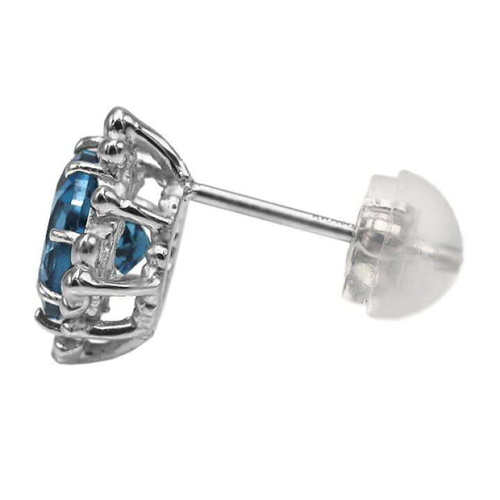 楽天市場】上品 クラシカル 6mm ロンドンブルートパーズ ピアス 1ペア 