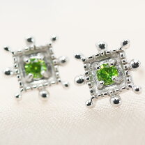 楽天市場】デマントイド ガーネット ピアス（ジュエリー・アクセサリー 