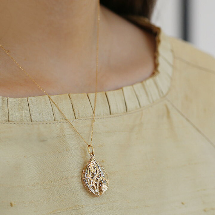 楽天市場】Oro オーロ エアリー ドロップ スリーカラー ペンダント  