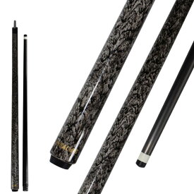 KHEALING ビリヤード キュー カーボン T 700カーボンファイバー 56インチ ヘッド径 12mm ビリヤード用品 1/2ジョイント ハンドメイド 真っ直ぐ 適球類/黒八、九球 18オンス 収納ケース付き（キャロ