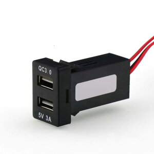 Quick Charge 3.0 + 5V 3A 2USB�|�[�g�d���\�P�b�g �X�}�z�[�d�� TOYOTA�g���^�Ԍn�p