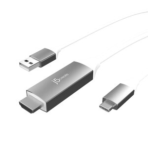 j5create �[�d���Ȃ��瓊�e USB C HDMI�P�[�u�� 4K@60Hz HDMI�P�[�u�� �X�}�z �ϊ��P�[�u�� ipad�e���r�ڑ��P�[�u�� Type C HDMI�ϊ��A�_�v�^�[ USB-A���d7.5W �p�X�X���[�[�d iPad Pro iPad