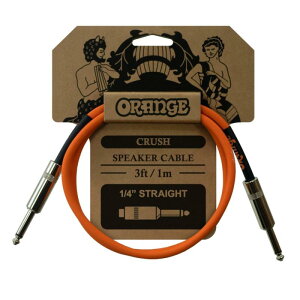 ORANGE CRUSH Speaker Cable 3ft 1m 1/4 Straight CA040 �X�s�[�J�[�P�[�u��