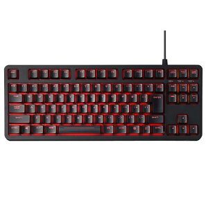 �G���R�� USB-A �Q�[�~���O�L�[�{�[�h ���J�j�J�� ���� 5000����ϋv�X�C�b�` ���{��z�� �Q�[�~���O�L�[�L���b�v�t�� �S�L�[���[���I�[�o�[�Ή� LED���� �u���b�N ECTK-G01UKBK