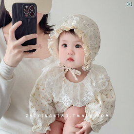ベビー帽子 春秋 薄手 耳あて 新生児用 かわいい プリンセスデザイン 日よけ 赤ちゃん 保護 外出 軽量 柔らかい素材
