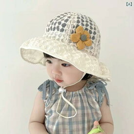 ベビー 女の子用 夏 薄手 かわいい 花柄 UVカット フィッシャーマンハット 広いつば 日よけ帽子 赤ちゃん 幼児 軽量 吸湿速乾 普段使い
