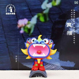 置物 縁起物 瓦猫 泥人形 雲南大理 伝統工芸品 手作り 軟質陶器 フィギュア インテリア雑貨 室内飾り 手工芸品 飾り物 民芸品 オブジェ 贈り物 ギフト用装飾品 卓上装飾 伝統的 デザイン 芸術品 独特な風合い 郷土玩具 コレクション 癒やしグッズ