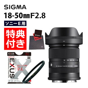 (レビューでレンズキャッププレゼント)【マルミ偏光フィルターセット】SIGMA シグマ 18-50mm F2.8 DC DN(C)ソニーEマウント用 ミラーレス APS-C対応 小型 軽量 大口径 標準ズーム(.QL)