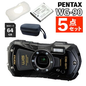 �i���r���[���T����j�y���^�b�N�X �f�W�^���J���� WG-90 �u���b�N �� �h�� �h�o �h�H �A�E�g�h�A ���R�[ PENTAX�i�v���e�N�^�[�E�o�b�e���[�ESD�E�J�����P�[�X�t���j�i.QL�j