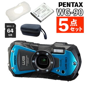 �i���r���[���T����j�y���^�b�N�X �f�W�^���J���� WG-90 �u���[ �� �h�� �h�o �h�H �A�E�g�h�A ���R�[ PENTAX�i�v���e�N�^�[�E�o�b�e���[�ESD�E�J�����P�[�X�t���j�i.QL�j