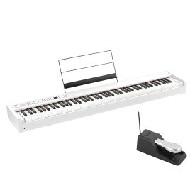 コルグ KORG 電子ピアノ88鍵 D1 WH ホワイト 白 スピーカーレス 30種類のサウンド 日本製の高品質なRH3鍵盤【 譜面立て ＆ ペダル ＆ ヘッドフォン付属】（ラッピング不可）（みつはぴ）