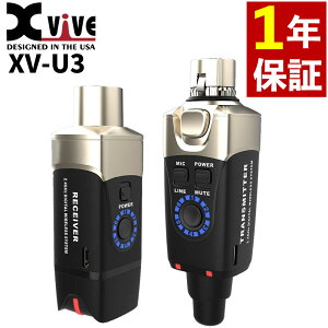 Xvive ワイヤレスマイク Dynamic Microphone Wireless System XV-U3 デジタル伝送方式 6チャンネル 高音質 ノイズレス(.QL)