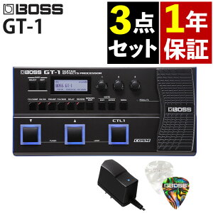 【3点セット】BOSS マルチエフェクター GT-1 アダプターPSA-100S2 ピック付き 初心者対応 軽量 USB接続可(ラッピング不可)(.QL)
