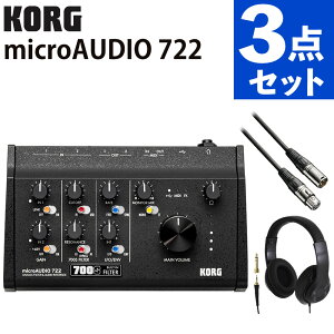 KORG microAUDIO 722 XLR�P�[�u�� BX3/3.0 �u���b�N �w�b�h�z�� HP-CT1 3�_�Z�b�g �R���O �I�[�f�B�I�C���^�[�t�F�[�X �i���b�s���O�s�j�i.QL�j