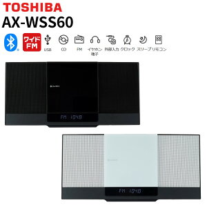 AUREX ���� AX-WSS60 �~�j�R���| �z���C�g �u���b�N Bluetooth ���C�hFM USB CD AM/FM �O������ �N���b�N �X���[�v TOSHIBA�i���b�s���O�s�j�i.QL�j