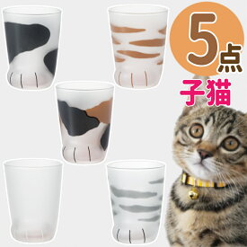 ここねこ 子猫 グラス 5点セット アデリア coconeco 猫グラス こねこ ミケ トラ ブチ ムジ サバトラ 230ml 猫グッズ ネコ ねこ 猫足 肉球 可愛い かわいい ご褒美 タンブラー コップ ギフト プレゼント (ラッピング不可)(熨斗対応不可)(みつはぴ)