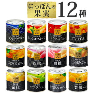 K&K 果物 缶詰 詰め合わせ 12点セット にっぽんの果実 日本製 (ラッピング不可)(熨斗対応不可)(.QL)